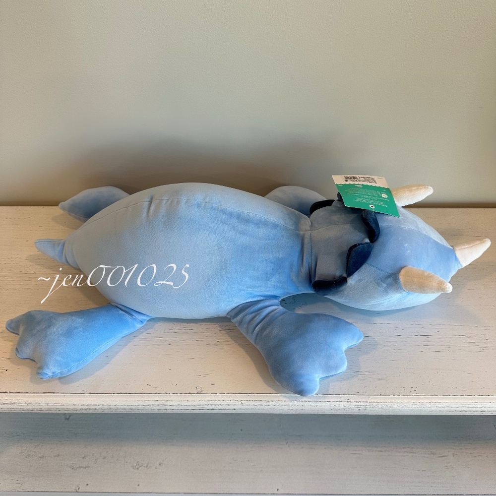 Blue Dinosaur Weighted Plush Throw Pillow - Pillowfort - Picture 7 of 9